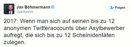 Böhmermann macht einen schwachsinnigen Vergleich