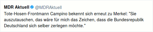 Campino über Merkel