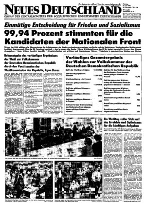 99% für die Kandidaten der Nationalen Front