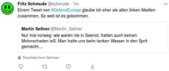 Martin Sellner auf Twitter