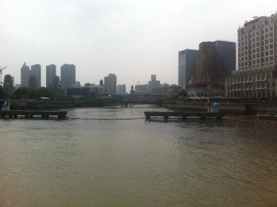 Mündung des Suzhou-Creek in den Huangpu