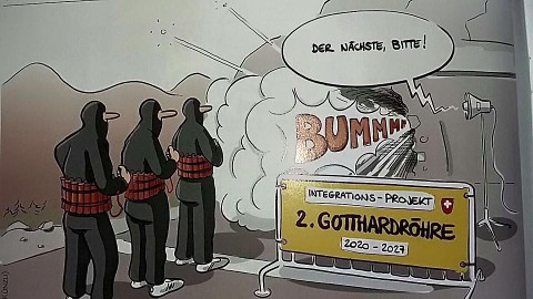 Muslime sprengen den Gotthard-Tunnel