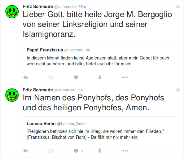 Den Papst von der Linksreligion heilen