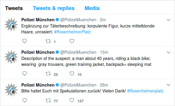 Polizei München auf Twitter