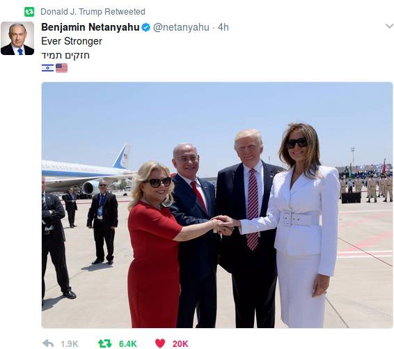 Trump und Netanjahu mit Ehefrauen